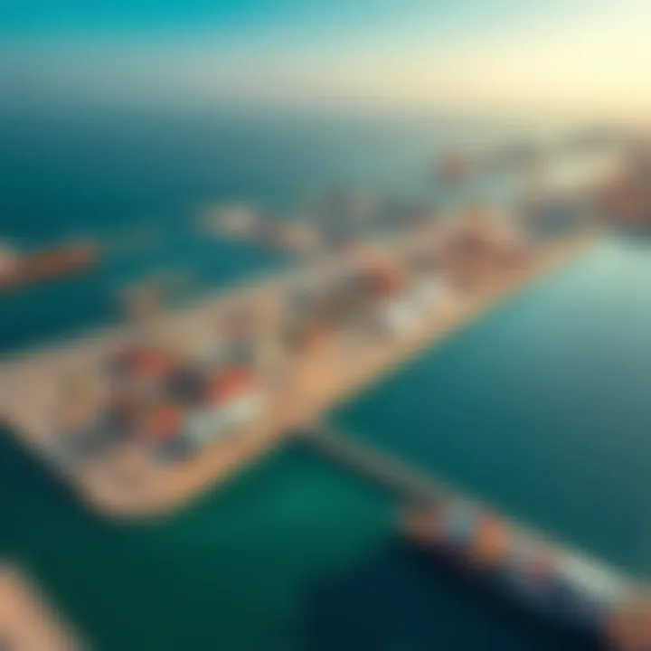 Aerial View of Rashid Port Aerial perspective of Rashid Port