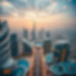 Aerial view of Dubai skyline showcasing innovative architecture