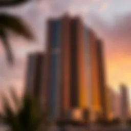 Majestic view of Sahara Towers showcasing its architectural brilliance