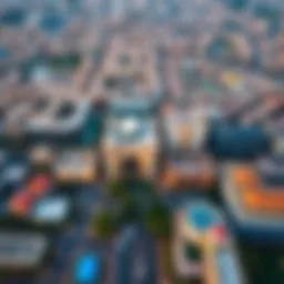 Aerial view showcasing the vibrant landscape of Satwa Square