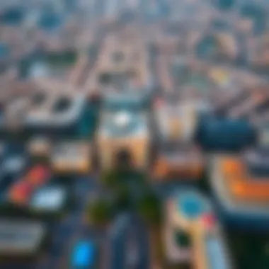 Vibrant Aerial Perspective of Satwa Square Aerial view showcasing the vibrant landscape of Satwa Square