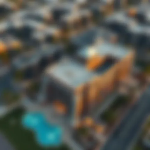 Aerial view of Shoba Hartland showcasing its architectural design