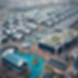 Aerial view of Silicon Oasis showcasing modern architecture