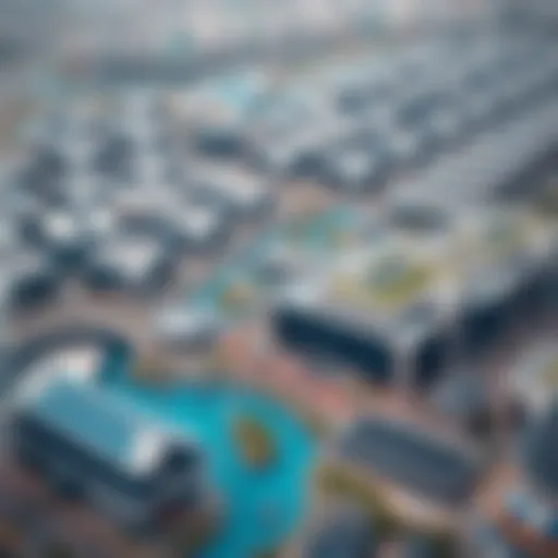 Aerial view of Silicon Oasis showcasing modern architecture