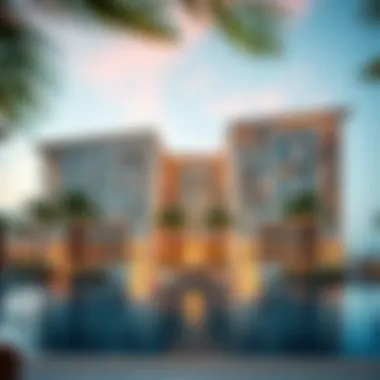 Architectural Marvel of Soho Palm Dubai Stunning architectural view of Soho Palm Dubai