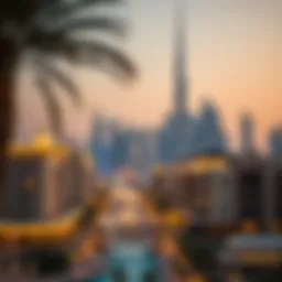 Dubai skyline showcasing luxurious properties