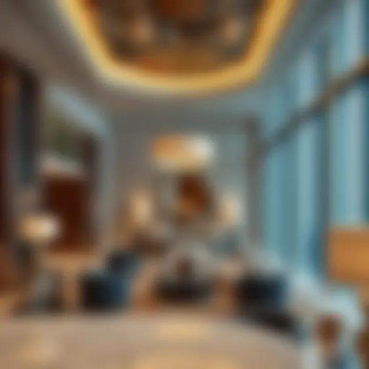 Luxurious Interior of The Bay Tower Interior design elements of The Bay Tower highlighting luxury and sophistication