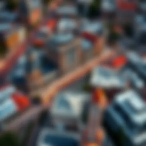 Aerial Marvel of The Heart of Europe Stunning aerial view of The Heart of Europe featuring its unique architecture and landscapes