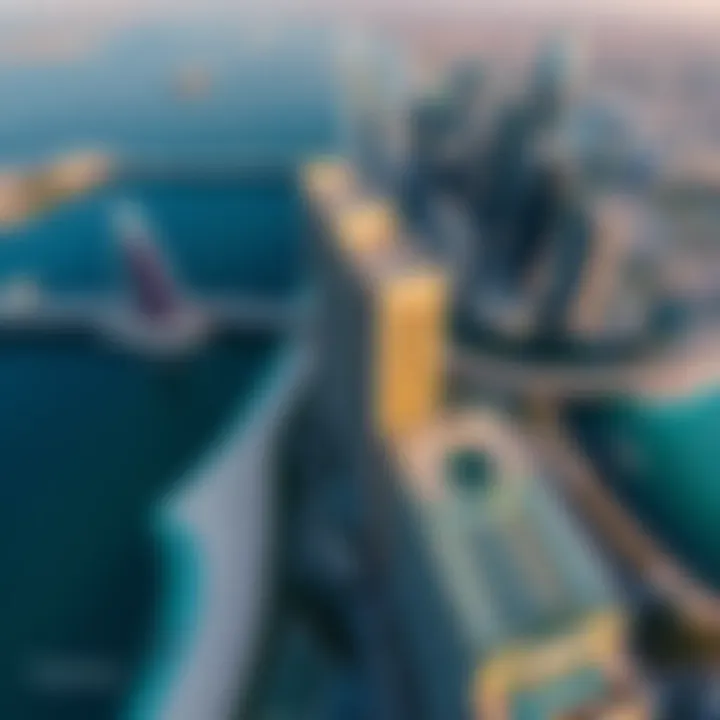 Aerial View of The Point Dubai Stunning aerial view of The Point Dubai showcasing its architectural brilliance