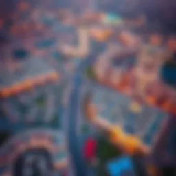 Aerial view of Tibba Al Qusais showcasing residential and commercial developments