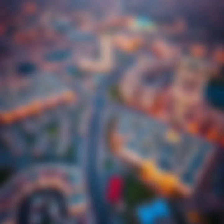 Aerial Perspective of Tibba Al Qusais Aerial view of Tibba Al Qusais showcasing residential and commercial developments