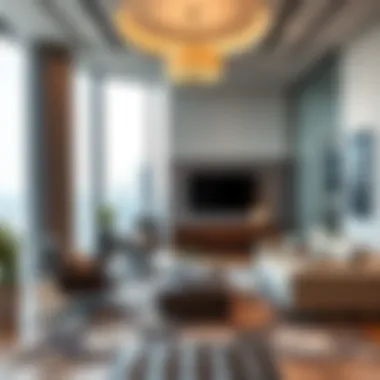 Interior Office Space in B2B Tower Interior layout of a B2B tower office space