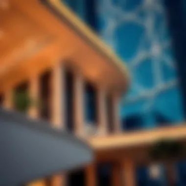 Architectural Elegance Architectural details of a prominent Dubai Holding building