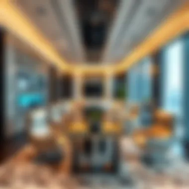 Luxurious Office Interior Interior of a luxury office space in Dubai Holding