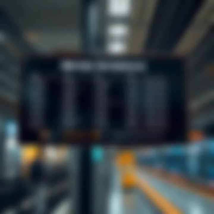 Understanding the Dubai Metro Schedule Metro schedule display board showing timings