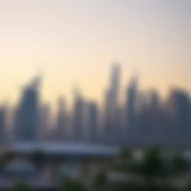 The Iconic Dubai Skyline Modern skyline of Dubai showcasing expat-friendly architecture