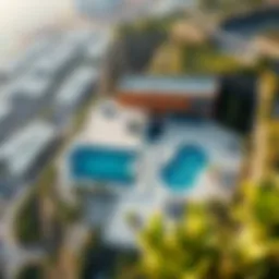 Stunning aerial view of Vida The Hills showcasing its modern architecture