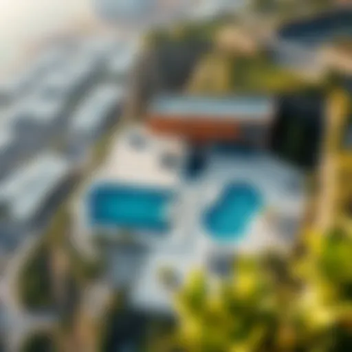 Stunning aerial view of Vida The Hills showcasing its modern architecture