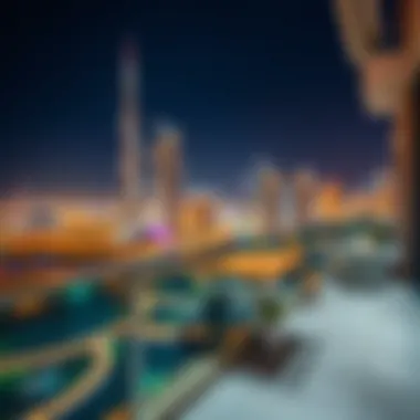 Stunning Dubai Skyline View Panoramic view of Dubai skyline from the balcony of Viridis Residence