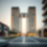 Architectural view of Wafra Square building showcasing modern design.