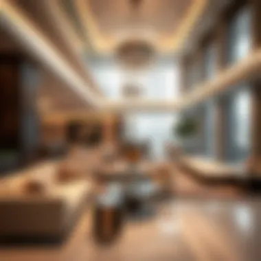 Interior amenities of Wafra Square demonstrating luxury living.